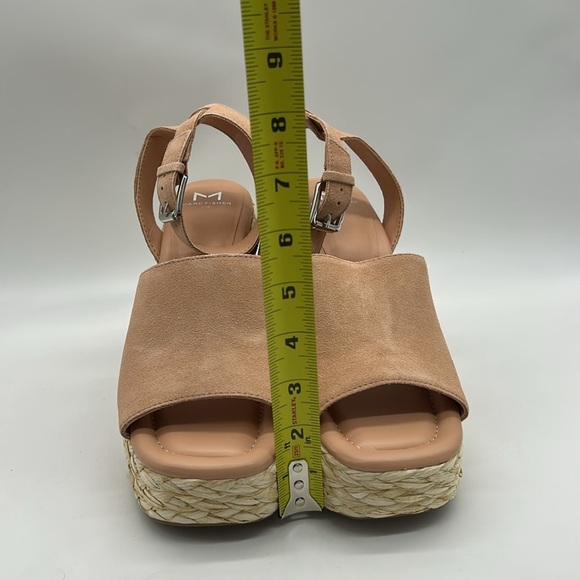 Marc Fisher LTD Nelly Blush Suede Wedding Guest Wedge Sandals Size 8.5M NWT - Picture 7 of 9